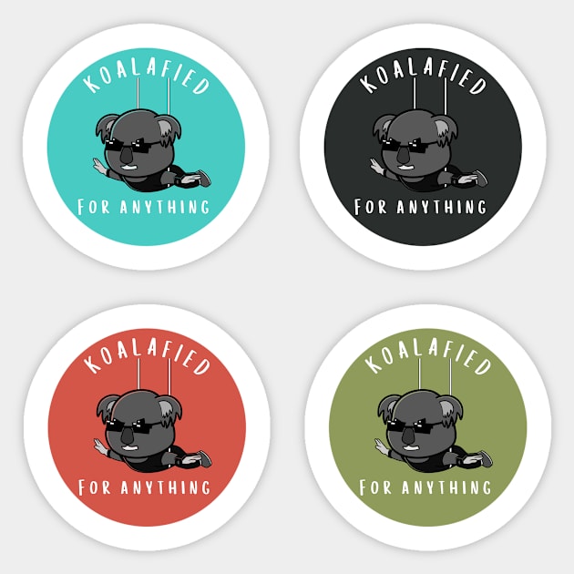 Koalafied/Koalified For Anything Funny Koala Cartoon Sticker by Bubbly Tea